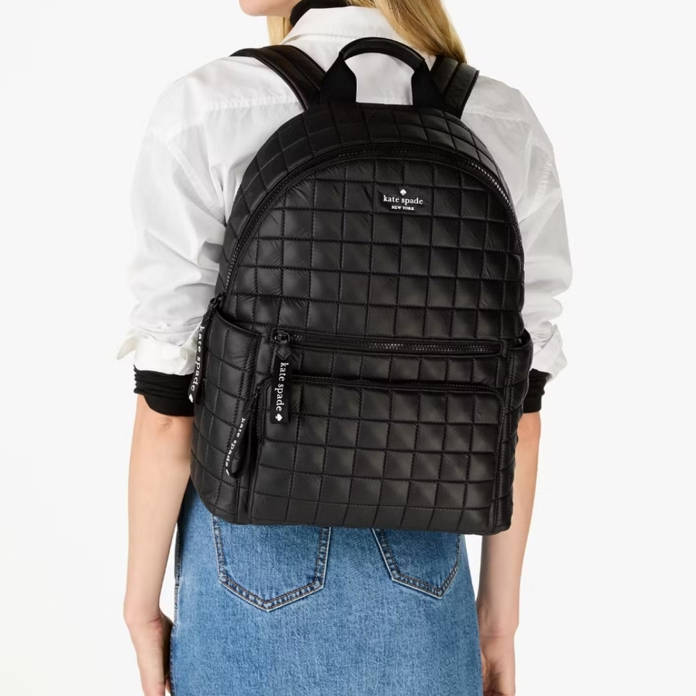 Kate Spade Camden Quilted Backpack, Black - Picture 2 of 5